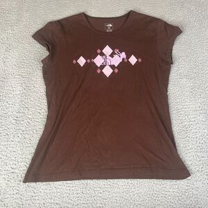 The North Face A5 Series T Shirt Womens XL Brown Pink  Hiking Camping